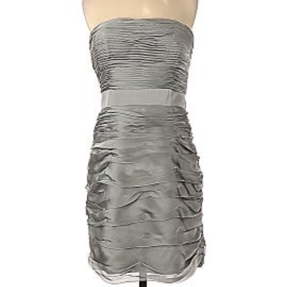 MONIQUE LHUILLIER BRIDESMAIDS Strapless Mini Dress